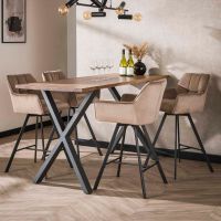 Ramon draaibare barstoel - 69 cm - velvet van het woonmerk Fraaai