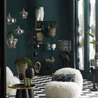 Light & Living Solna hanglamp Ø39,5x27 cm - brons/smoke glas