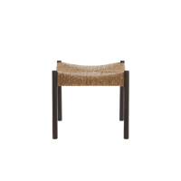 Light & Living Delis kruk 44x44x40 cm - hout donker bruin + zeegras