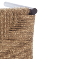 Light & Living Delis kruk 44x44x40 cm - hout donker bruin + zeegras