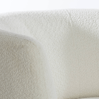 Light & Living Senja draai fauteuil bouclé wit/zwart