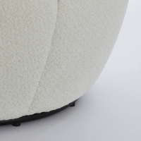 Light & Living Senja draai fauteuil bouclé wit/zwart