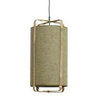 Light & Living Sendai hanglamp Ø42x70 cm - groen/bamboo