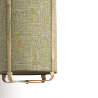 Light & Living Sendai hanglamp Ø27x56 cm - groen/bamboo