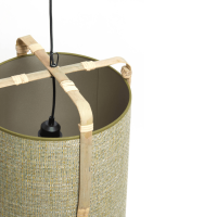 Light & Living Sendai hanglamp Ø42x70 cm - groen/bamboo