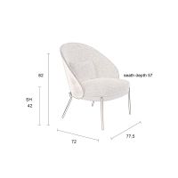 Rodin fauteuil beige/leer