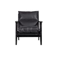 Woood Houston fauteuil leer - zwart