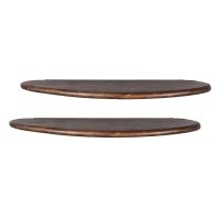 Layer wandplanken set van 2 - walnoot