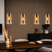 Jalama hanglamp glas goud 4L 120 cm van het woonmerk Vurna