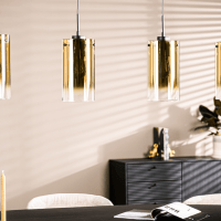 Jalama hanglamp glas goud 4L 120 cm van het woonmerk Vurna