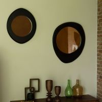 Dutchbone Aren spiegel - zwart hout M