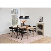 Havn armstoel | zwart metaal onderstel | PU leer - zwart