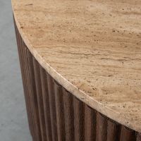 Label51 Ribble salontafel ø70 cm mangohout - beige/donkerbruin