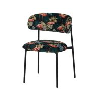 Ferry eetkamerstoel velvet - flamingo print