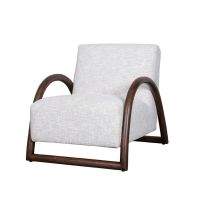 Viggo fauteuil bouclé - naturel/walnoot eiken
