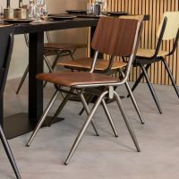 Label51 Solid schoolstoel stapelstoel hout