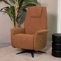 Label51 Stockholm elektrische fauteuil bouclé - koraal