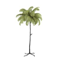 Feather vloerlamp - zwart/olijfgroen
