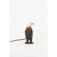 Penguin tafellamp E14 12x12x24 cm - mat zwart