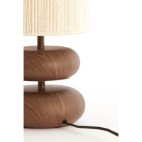 Light & Living Danialo tafellamp ø22x50,5 cm hout - bruin+crème - OUTLET B