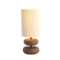 Light & Living Danialo tafellamp ø22x50,5 cm hout - bruin+crème - OUTLET B
