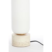 Light & Living Rylano tafellamp ø12x47 cm glas melk - zand+antiek brons