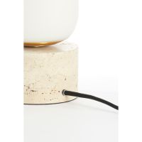 Light & Living Rylano tafellamp ø12x47 cm glas melk - zand+antiek brons