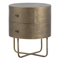 Glossy kastje rond metaal antique brass van het woonmerk BePureHome