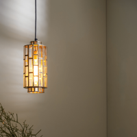 Søstrene hanglamp glas Ø15x31 cm antiek brons van het woonmerk Light & Living