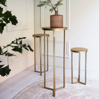 Retiro zuil Ø40x101 cm antiek licht goud/goud van het woonmerk Light&Living