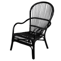 Nonna loungestoel rotan zwart