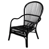 Nonna loungestoel rotan zwart | Showroommodel 