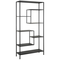 Yvana open vakkenkast 200cm zwart van het woonmerk Light & Living