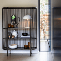 Yinthe kast open 119x40x161 cm zwart van het woonmerk Light&Living