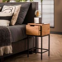 Sabas nachtkastje acacia hout vierkant van het woonmerk Fraaai