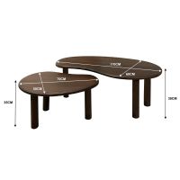 Brix Nubi salontafel set van 2 - donkerbruin