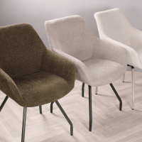 Rosario eetkamerstoel met groene poot - groen