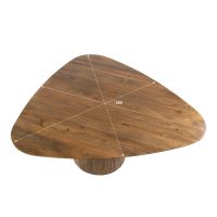 Fraaai Sedona eettafel driehoekig 150cm - massief mango zand