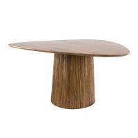 Fraaai Sedona eettafel driehoekig 150cm - massief mango zand