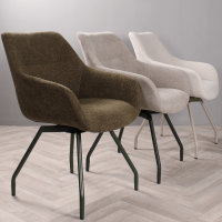 Rosario eetkamerstoel met groene poot - groen