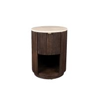 Dutchbone Marlow bijzettafel/nachtkastje - donkerbruin