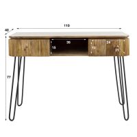 Sedona kaptafel 110 cm mangohout zandkleur van het woonmerk Fraaai