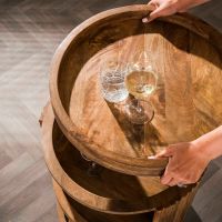 Fraaai Sedona wijntrolley - mangohout