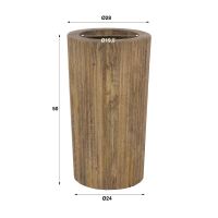 Fraaai Sedona paraplubak dicht massief mangohout - zand