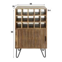 Odila wijnkast mangohout van het woonmerk Fraaai