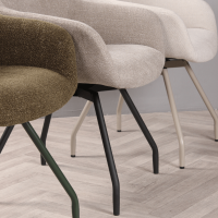 Rosario eetkamerstoel met groene poot - groen