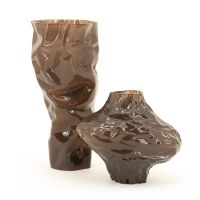 Rias vaas bruin - groot