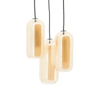 Shona cluster hanglamp rond - amberkleurig