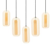 Shona cluster hanglamp rechthoek - amberkleurig