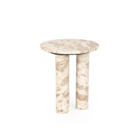 By-Boo Marmo bijzettafel ø40 cm - beige